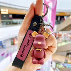 Colorful Braided PU Leather Keychain with Gold Clasp 16 S6c2a815033f04ccba09187e6a400d6d2k