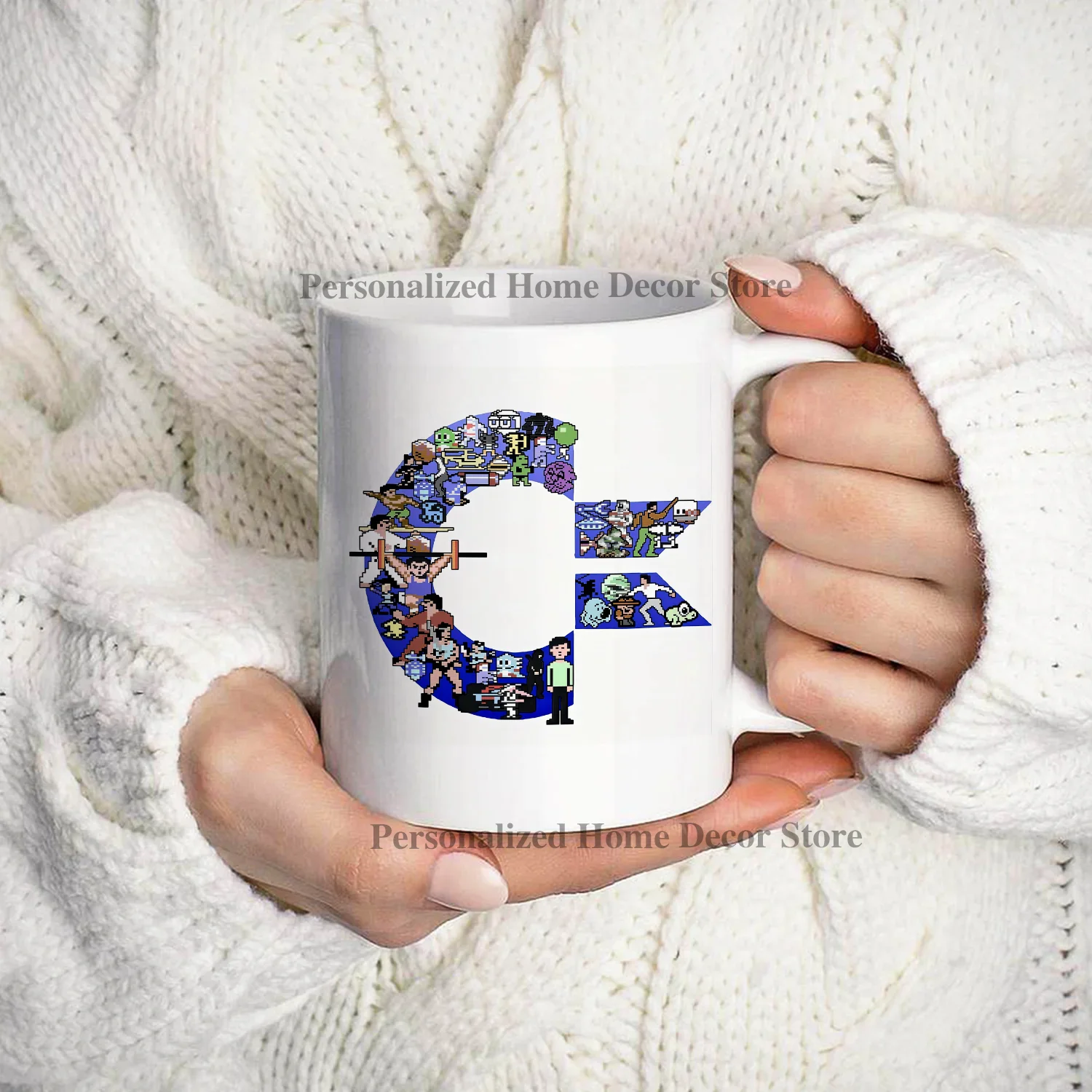 Vintage Ceramic and Enamel Mug Duo 2 Vintage Ceramic and Enamel Mug Duo - Image 2