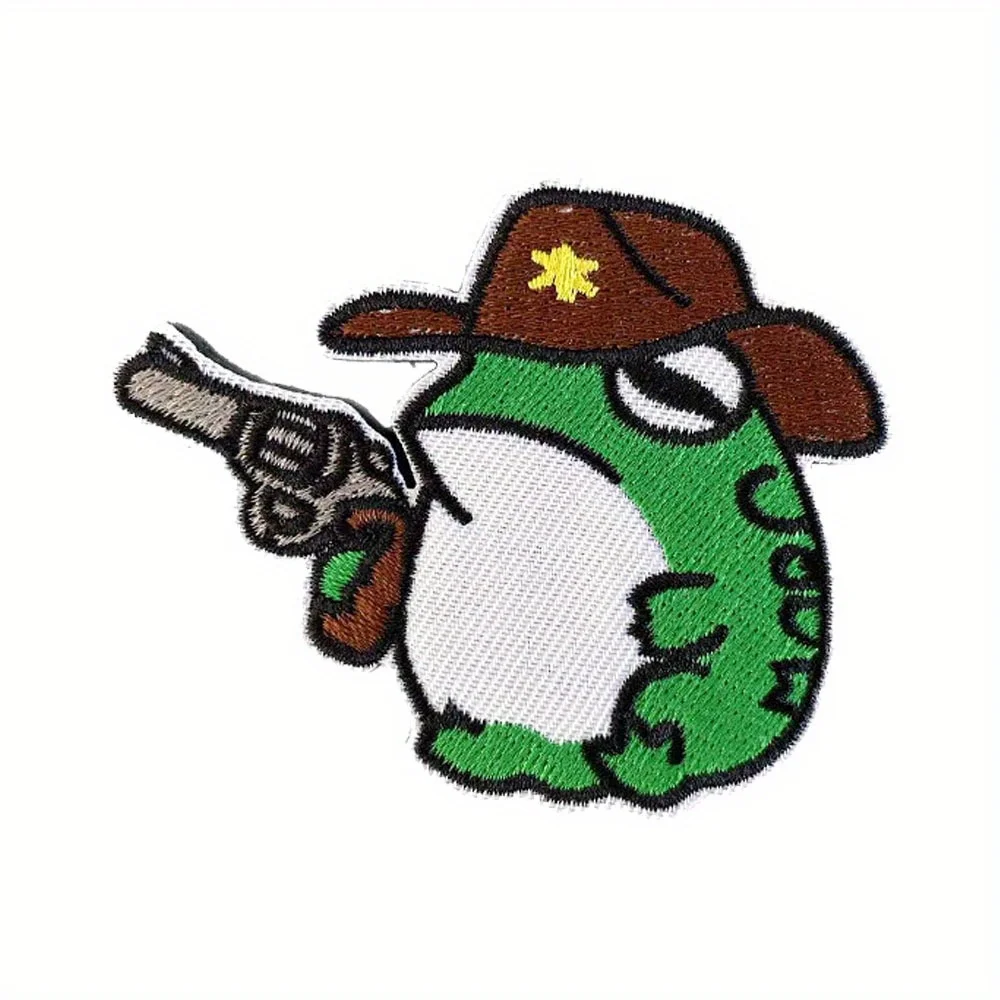 Creative Cartoon Frog Patch with Hook-and-Loop 3 Creative Cartoon Frog Patch with Hook-and-Loop - Image 3