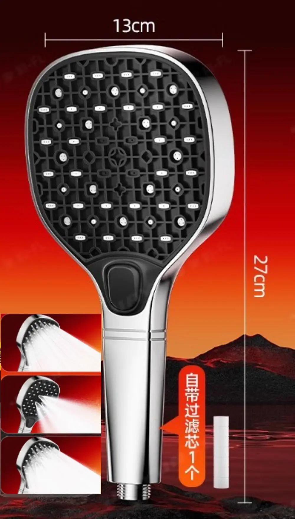 130mm Modern Panel Shower Head with Multiple Modes 8 130mm Modern Panel Shower Head with Multiple Modes - Image 8