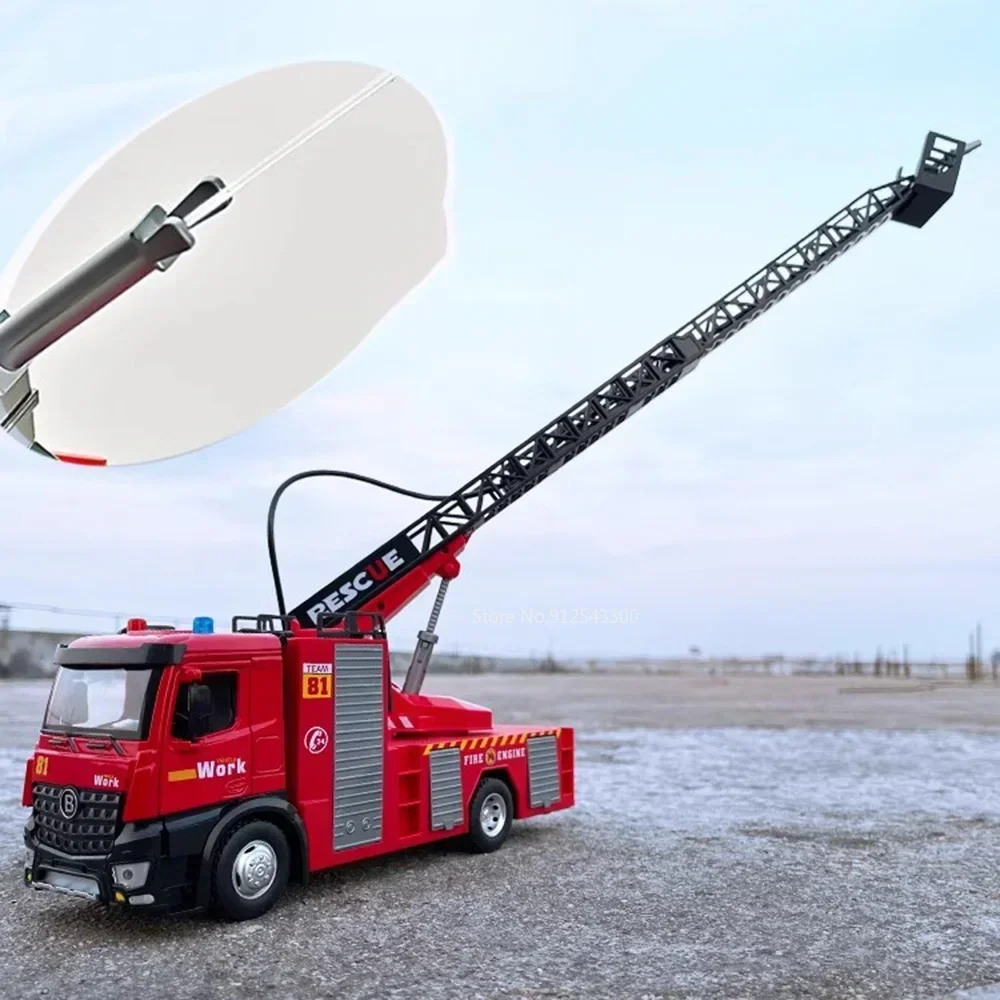 1:18 Scale Fire Truck Model Toy with Lights 6 1:18 Scale Fire Truck Model Toy with Lights - Image 6