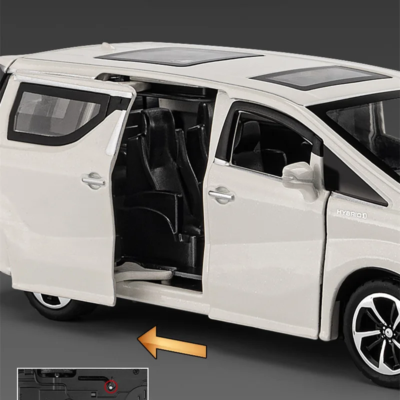 White 1:32 Diecast Alphard MPV Model by WELLY 4 White 1:32 Diecast Alphard MPV Model by WELLY - Image 4