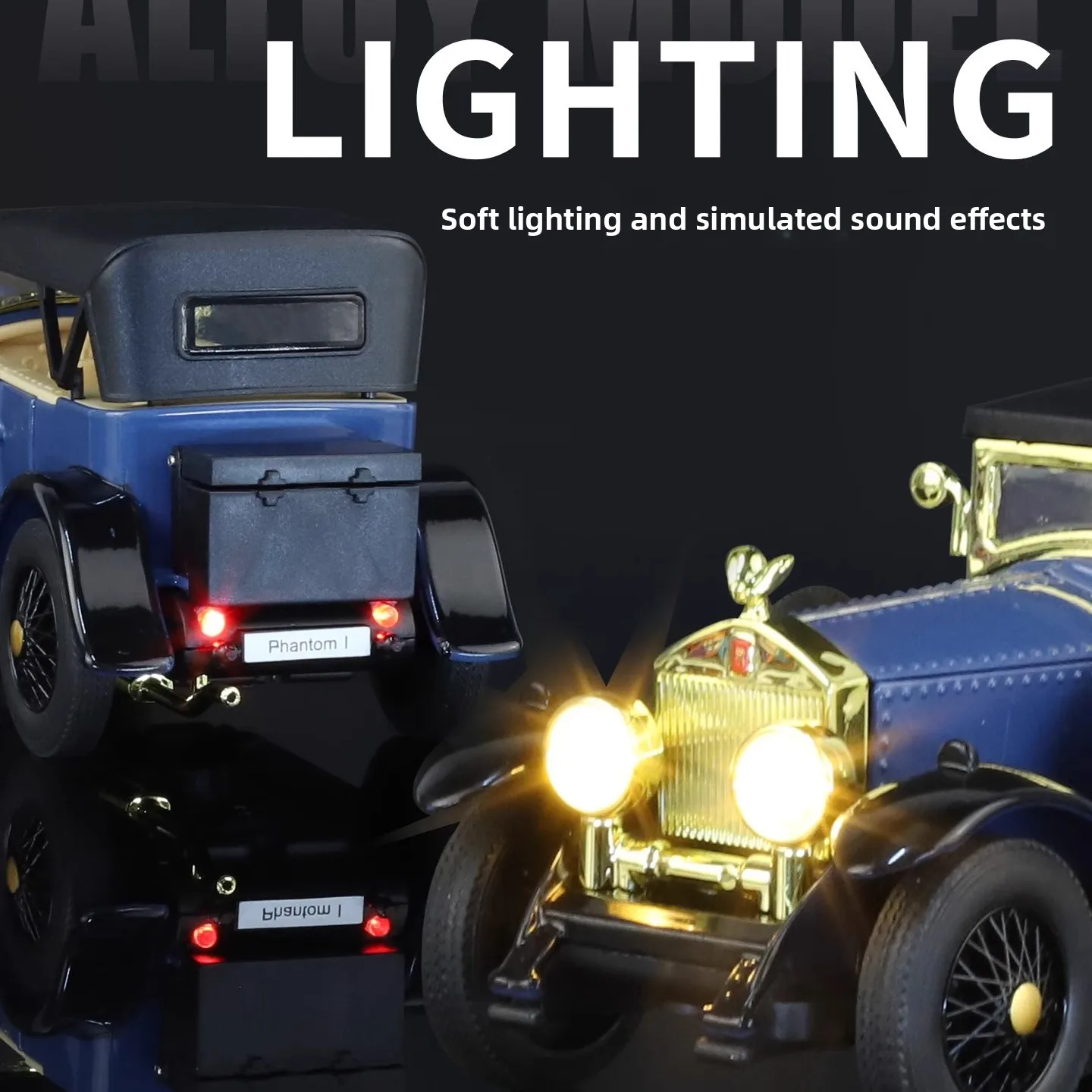 Vintage Blue Diecast Car Model 1:32 Scale 3 Vintage Blue Diecast Car Model 1:32 Scale - Image 3