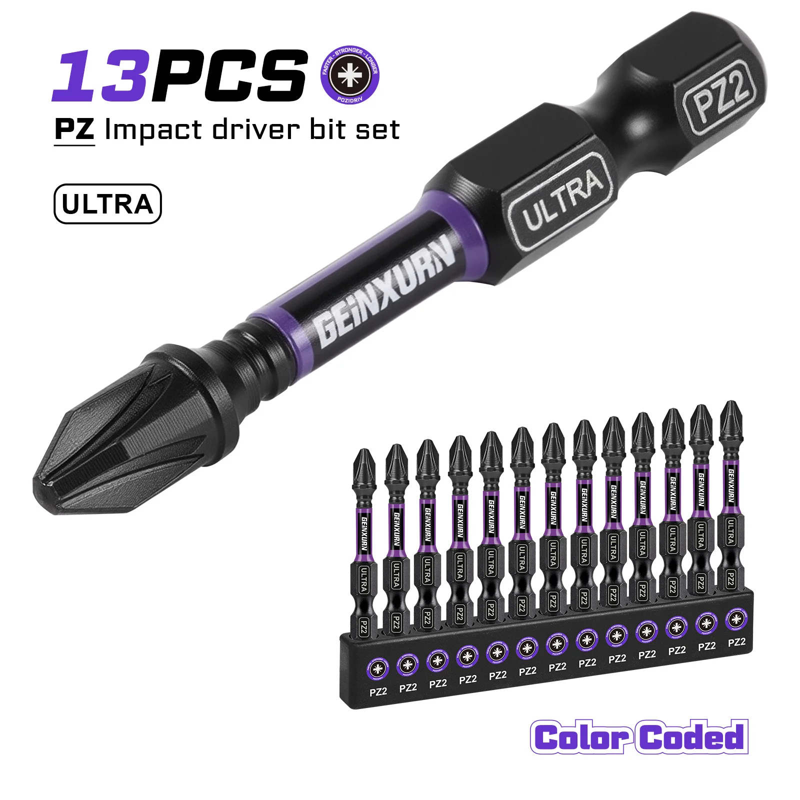 Impact #2 Pozidriv Screwdriver Bits Set for Professionals 7 Impact #2 Pozidriv Screwdriver Bits Set for Professionals - Image 7