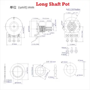 Premium Guitar Potentiometer Set (8pcs) 14 S6d058c14c37b47c7b735c78257acbb48V