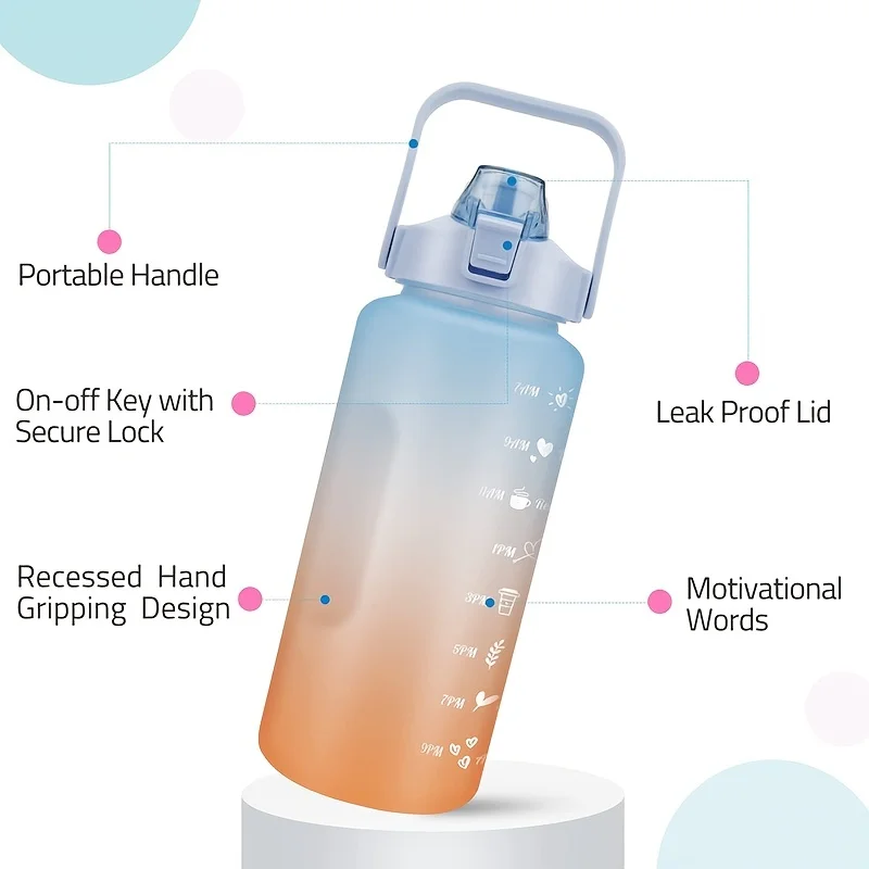 Vibrant 2L BPA-Free Sports Water Bottle 6 Vibrant 2L BPA-Free Sports Water Bottle - Image 6