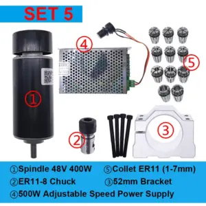 400W 48V DC Spindle Kit with ER11 Collets 17 S6d466233413744babf2d792993d51153X