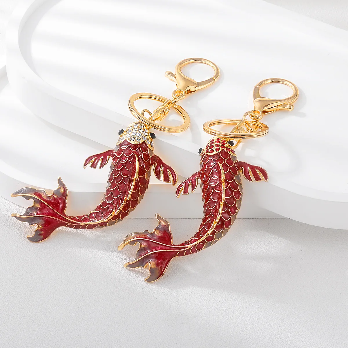 Red Koi Water Diamond Brooch 1 Red Koi Water Diamond Brooch