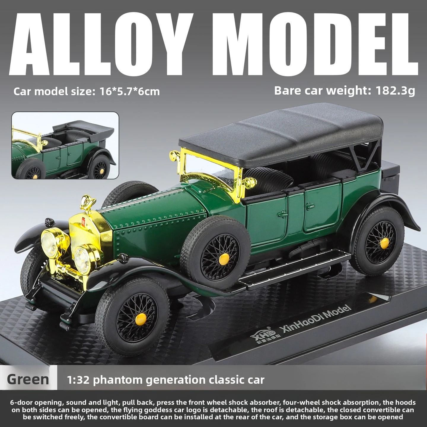 Vintage Blue Diecast Car Model 1:32 Scale 8 Vintage Blue Diecast Car Model 1:32 Scale - Image 8