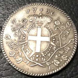 Vintage 1796 Malta 1 Scudo Replica Coin 4 S6daee1634fe04cb9886c0af6a0c742144