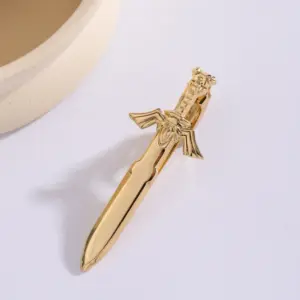 Bold Metal Tie Clip in Silver, Black, White, Gold 13 S6e01b491531a443b9e32f8ac9c340fc9A