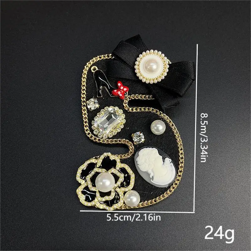 Gold Tone Fashion Brooch with Faux Pearl 1 Gold Tone Fashion Brooch with Faux Pearl