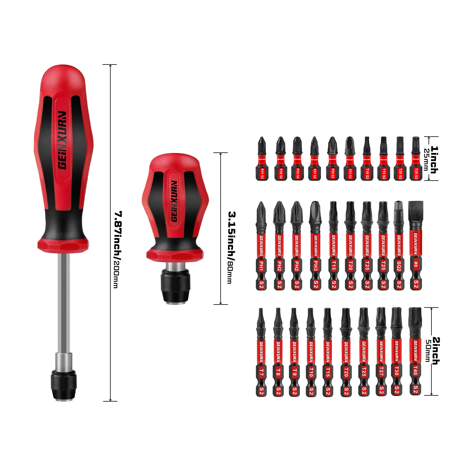 32-Piece Magnetic Screwdriver Set with S2 Bits 2 32-Piece Magnetic Screwdriver Set with S2 Bits - Image 2