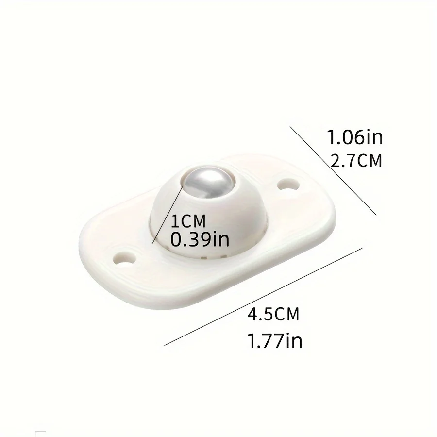 White Self-Adhesive Caster Wheels Set for Mobility 2 White Self-Adhesive Caster Wheels Set for Mobility - Image 2