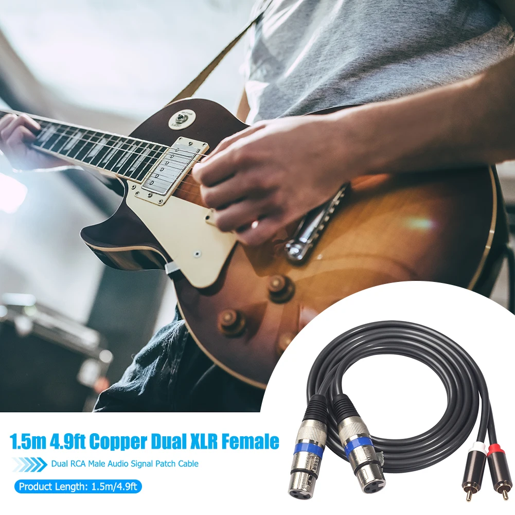 Dual 3pin XLR to RCA Audio Cable, 1.5M 3 Dual 3pin XLR to RCA Audio Cable, 1.5M - Image 3