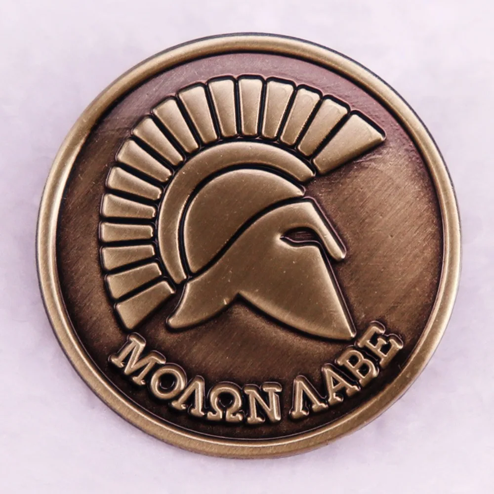 Vintage Spartan Helmet Badge in Gold Finish 5 Vintage Spartan Helmet Badge in Gold Finish - Image 5