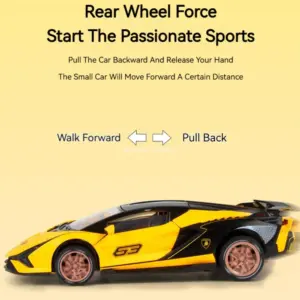 Lamborghini Sian 1:24 Diecast Model in Yellow 13 S6ed75515a71e4da2bda7da87674b81d6j