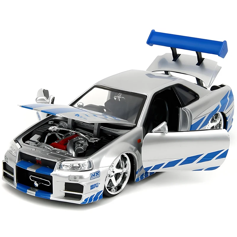 Nissan Skyline GTR R34 1:24 Diecast Model 3 Nissan Skyline GTR R34 1:24 Diecast Model - Image 3