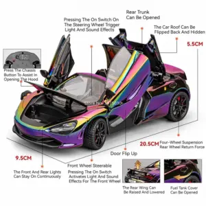 Red Alloy Diecast Sports Car Model 1:24 Scale 10 S6eeaea23fbec4fedb7bc0d8a6c0b022fH