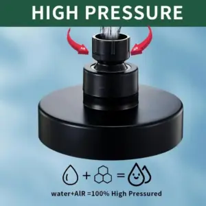 Black 4-inch Wall Mount Shower Head 12 S6f01775dc20145e0ac4ff460a7c14bb9G