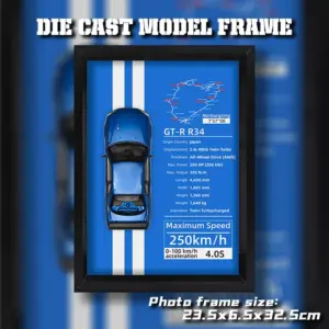 Blue 1:32 Scale Diecast GT-R R34 Model