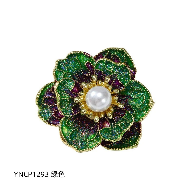 Elegant Enamel Peony Flower Brooch for Women 9 Elegant Enamel Peony Flower Brooch for Women - Image 9