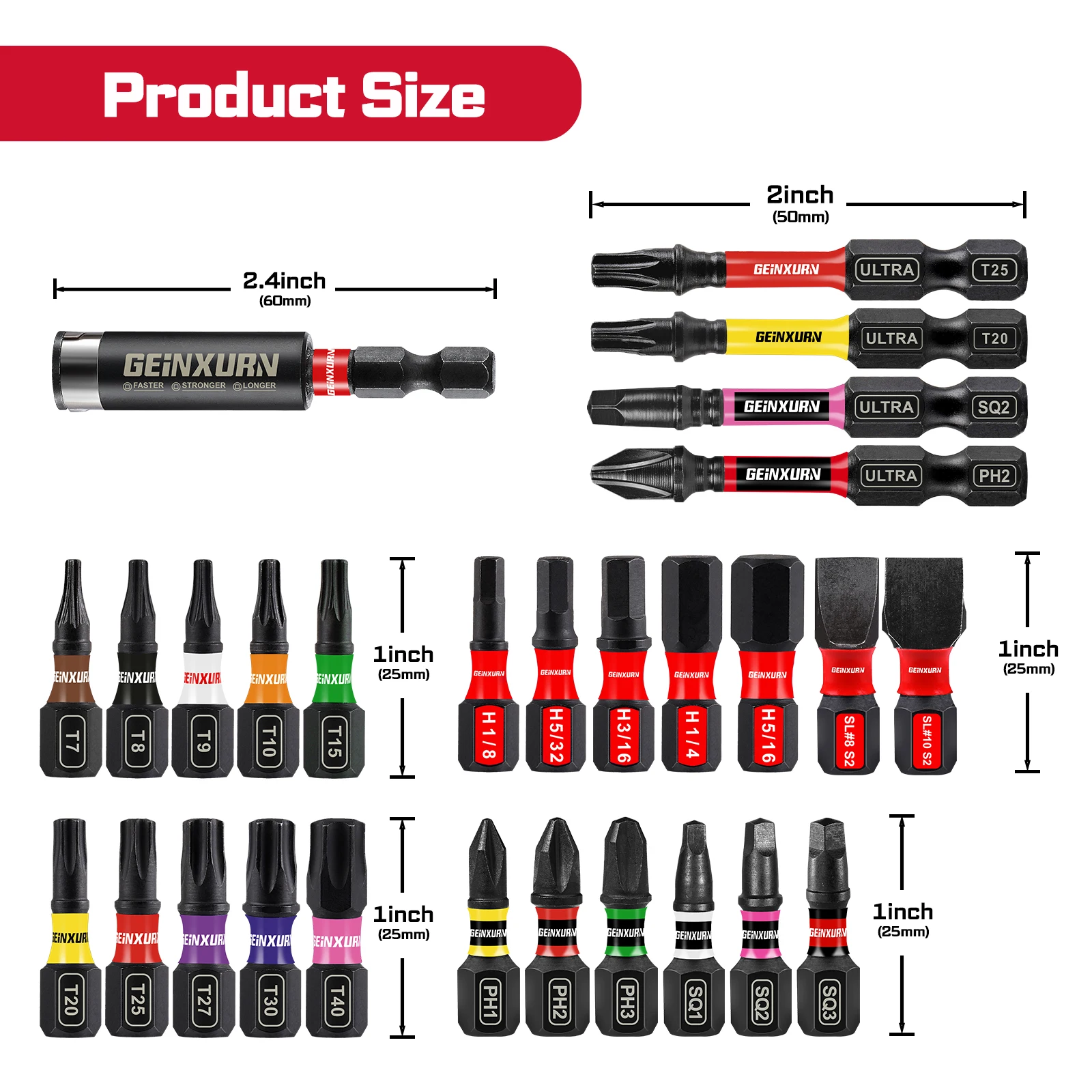 Heavy-Duty Impact Screwdriver Bit Set 2 Heavy-Duty Impact Screwdriver Bit Set - Image 2