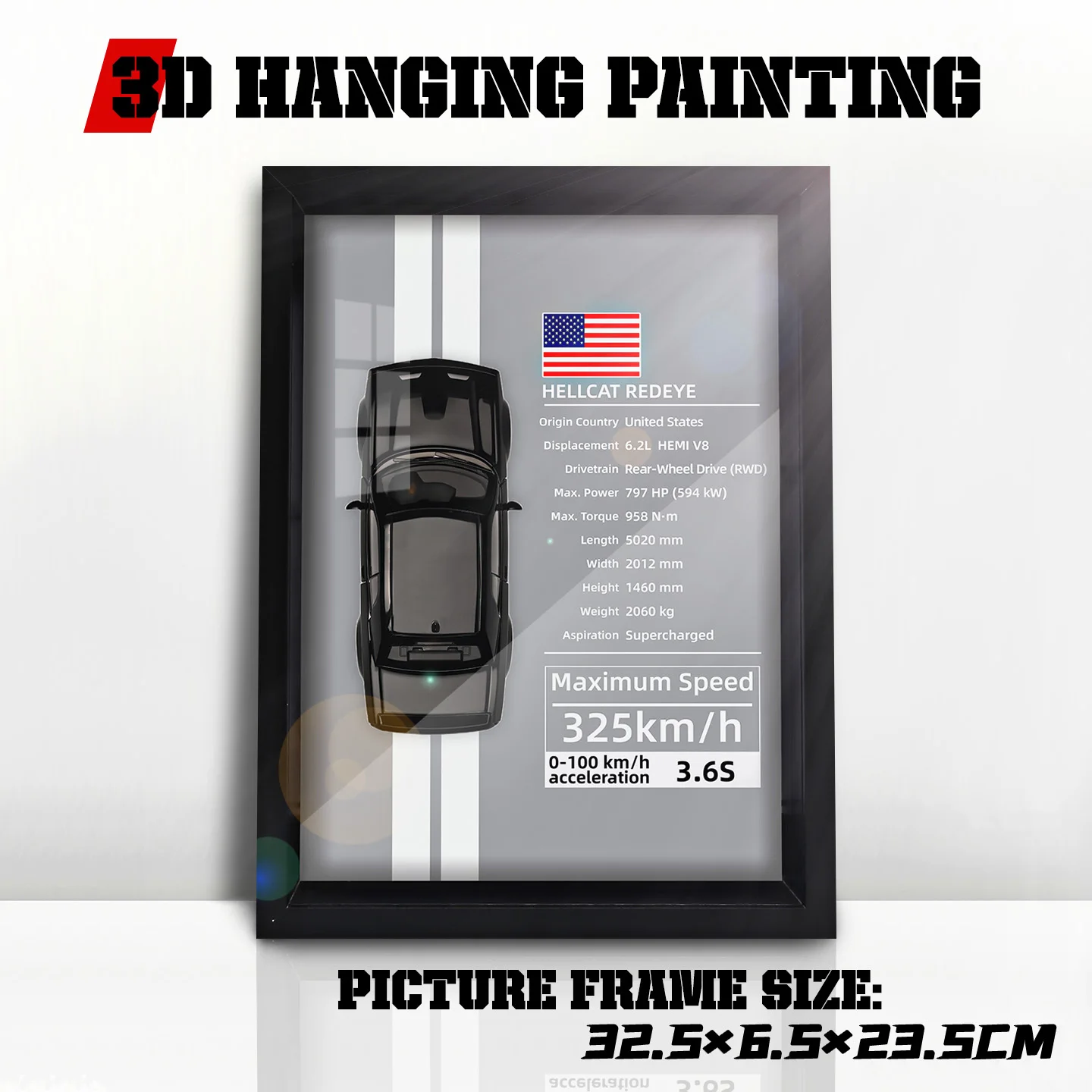 3D Alloy Car Model Wall Decor 1:32 Scale 10 3D Alloy Car Model Wall Decor 1:32 Scale - Image 10