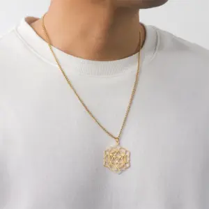 Stainless Steel Merkaba Star Necklace 9 S6f489579a53143f29cf247078d8b9b45K