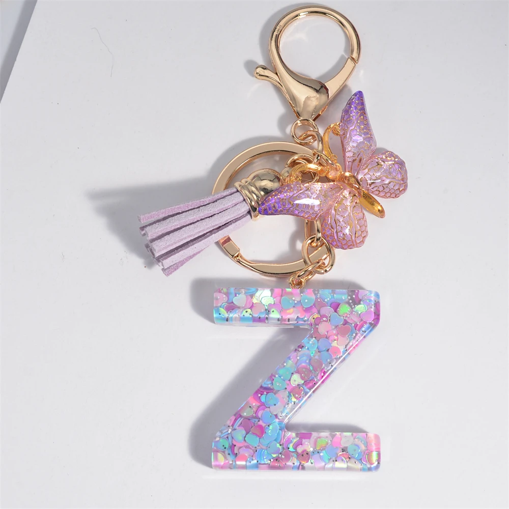 Whimsical Holographic S Keychain with Butterfly 7 Whimsical Holographic S Keychain with Butterfly - Image 7