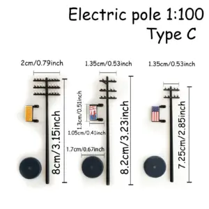Miniature Electric Utility Poles Set for Dioramas 9 S6fa5f5bc7479408baba7bfe74e8d3164E