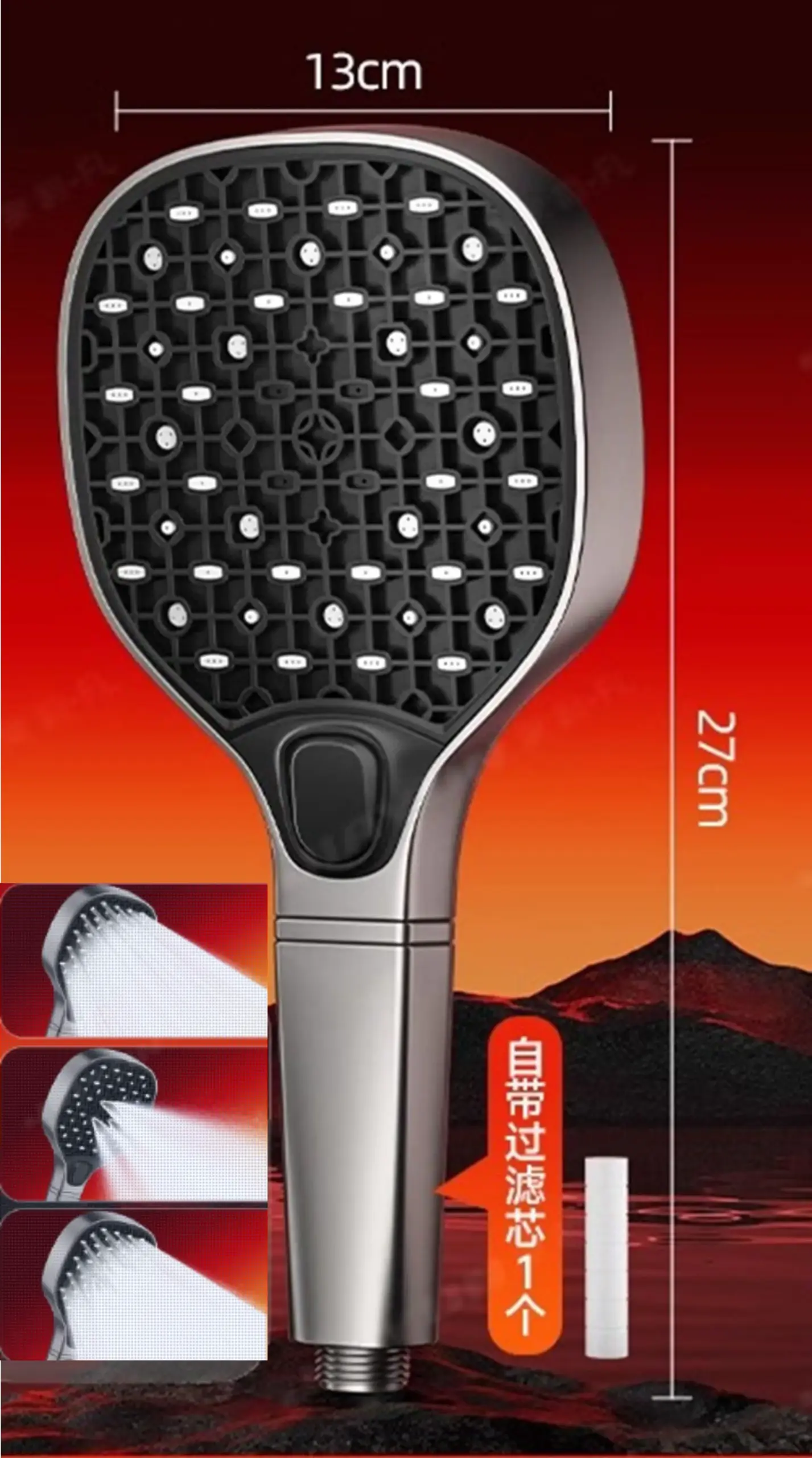 130mm Modern Panel Shower Head with Multiple Modes 10 130mm Modern Panel Shower Head with Multiple Modes - Image 10