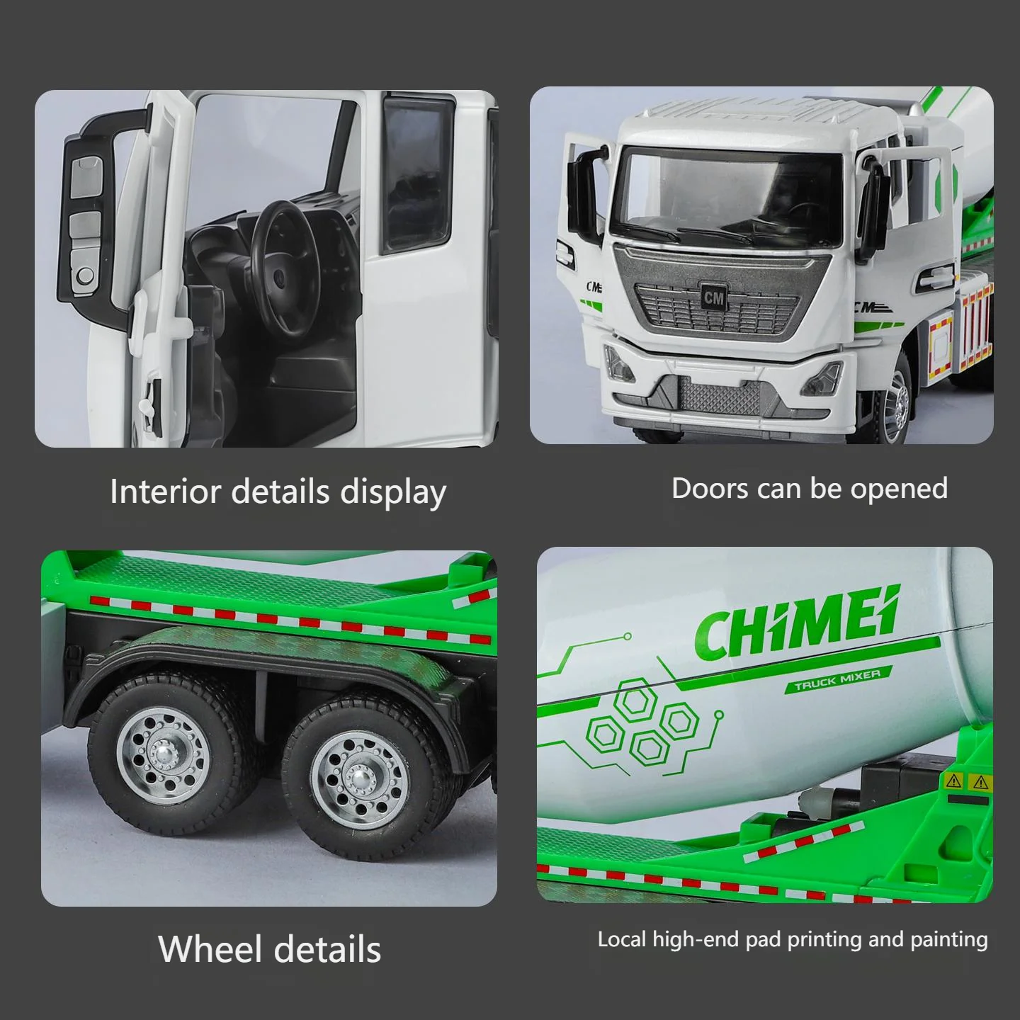 1:32 Scale Concrete Mixer Truck Model 6 1:32 Scale Concrete Mixer Truck Model - Image 6