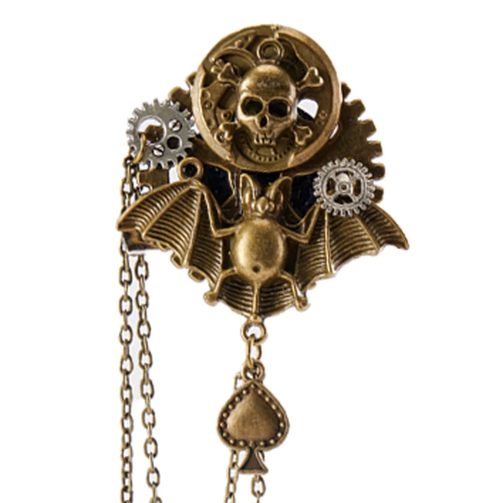 Steampunk Skeleton Bat Brooch for Gothic Style 2 Steampunk Skeleton Bat Brooch for Gothic Style - Image 2