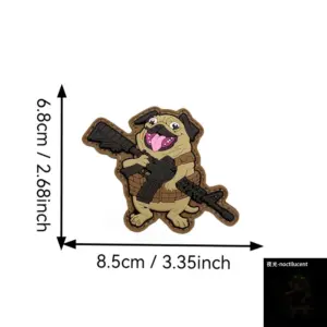 Creative Cartoon Pug PVC Patch 6.8cm x 8.5cm 7 S7033920b4d474e4bbe15f59f5f82fc596