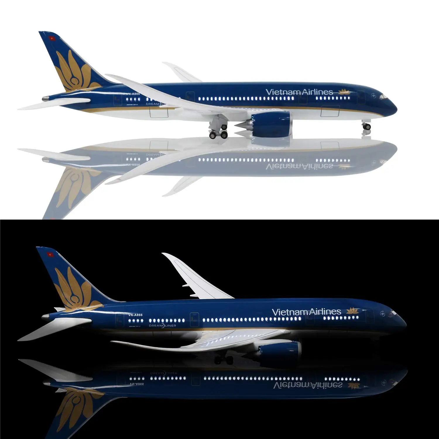 Vietnam Airlines 47cm Diecast Aircraft Model with LED 5 Vietnam Airlines 47cm Diecast Aircraft Model with LED - Image 5