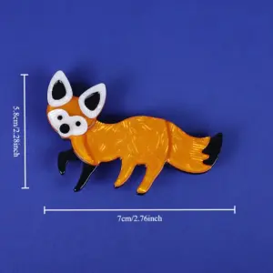 Playful Cartoon Fox Brooch in Vibrant Acrylic 7 S70c27e354eb54daea82f15e5921de59bg