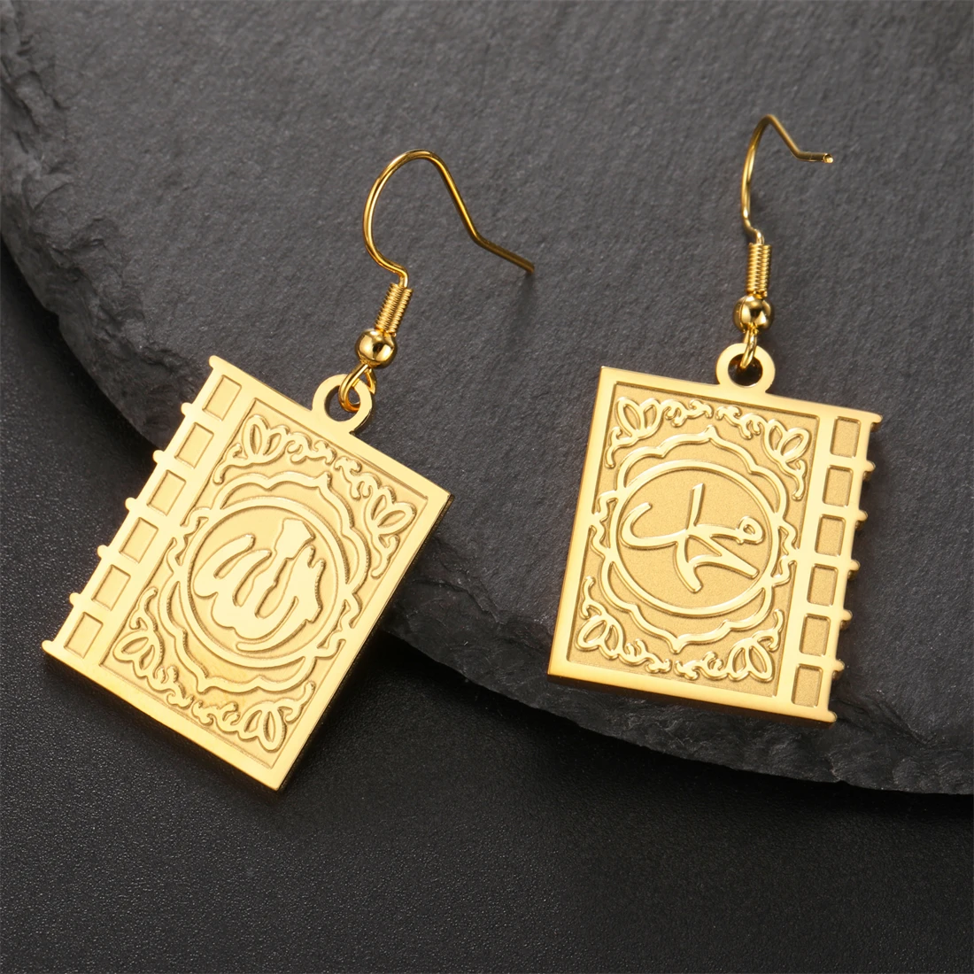 Stainless Steel Islamic Allah Earrings 3 Stainless Steel Islamic Allah Earrings - Image 3