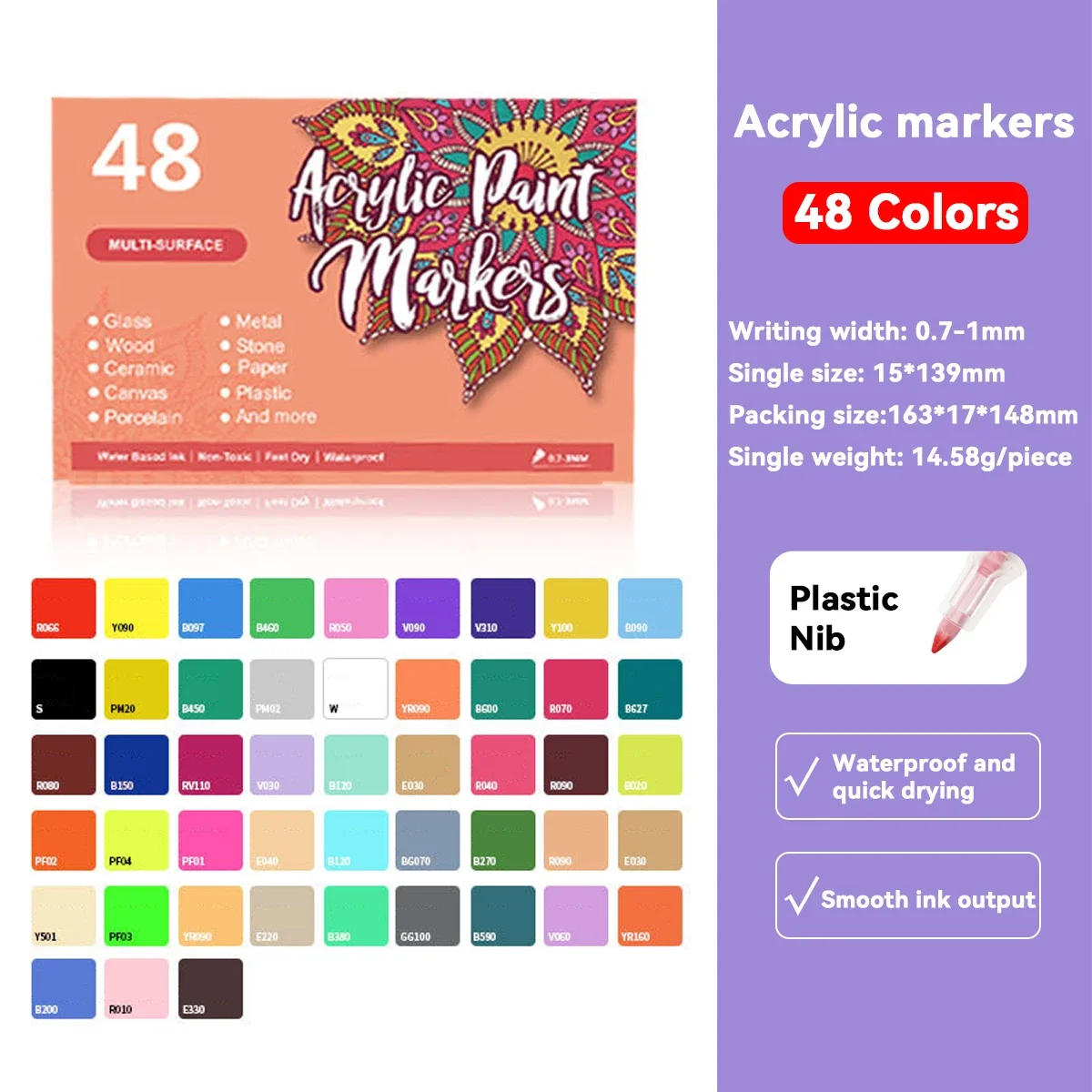 Vibrant Acrylic Marker Set for Artists 10 Vibrant Acrylic Marker Set for Artists - Image 10