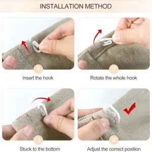 White Plastic Curtain Hooks Set (50/100/200) 14 S7127dbc2c2d64e2fa09eb7722115c320I