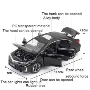 Toyota Corolla 1:32 Diecast Model with Lights 10 S717670e383414a95b47d11412cc52429s