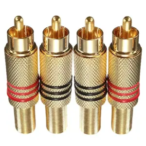 Premium Gold RCA Male Plugs for Audio/Video 7 S719c9712a84545fdb3a5f622159c6c45h