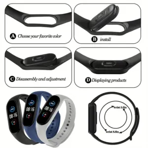Silicone Wristbands for Xiaomi Mi Band 3-8 14 S71e5347164644de28f130e36a1f01a3dY