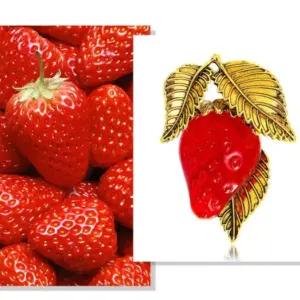 Strawberry Brooch by Drip Oil in Red or Bronze 9 S71f6407b8f83494f96a3819cb751dd45u