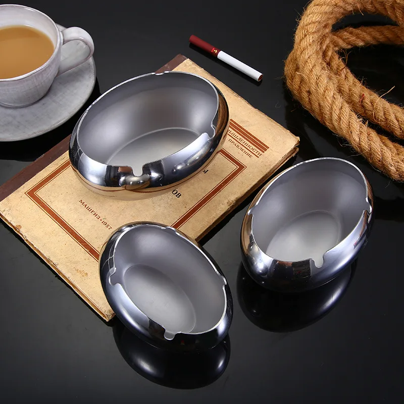 Elegant Stainless Steel Ashtray in Gold or Silver 2 Elegant Stainless Steel Ashtray in Gold or Silver - Image 2