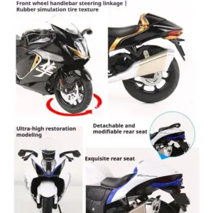 1:12 Suzuki Hayabusa Motorcycle Model 13 S7228d28cb6014debbfacc2e408ab3b6cf