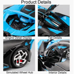 1:32 Scale Alloy Car Model with Lights and Music 15 S72d41a4cf97641ae9e8307c30148872aF