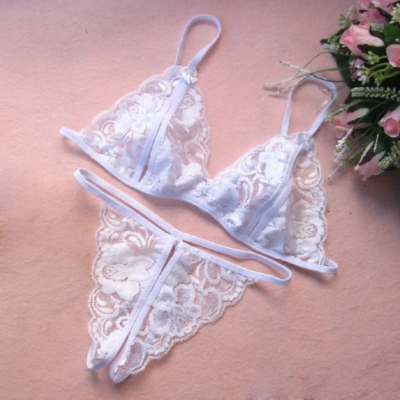 Women's Lace Lingerie Set with Open Crotch 6 Women's Lace Lingerie Set with Open Crotch - Image 6