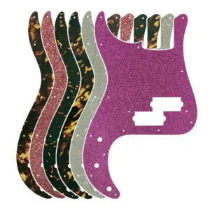 Custom Left-Handed P Bass Pickguard in Vibrant Colors