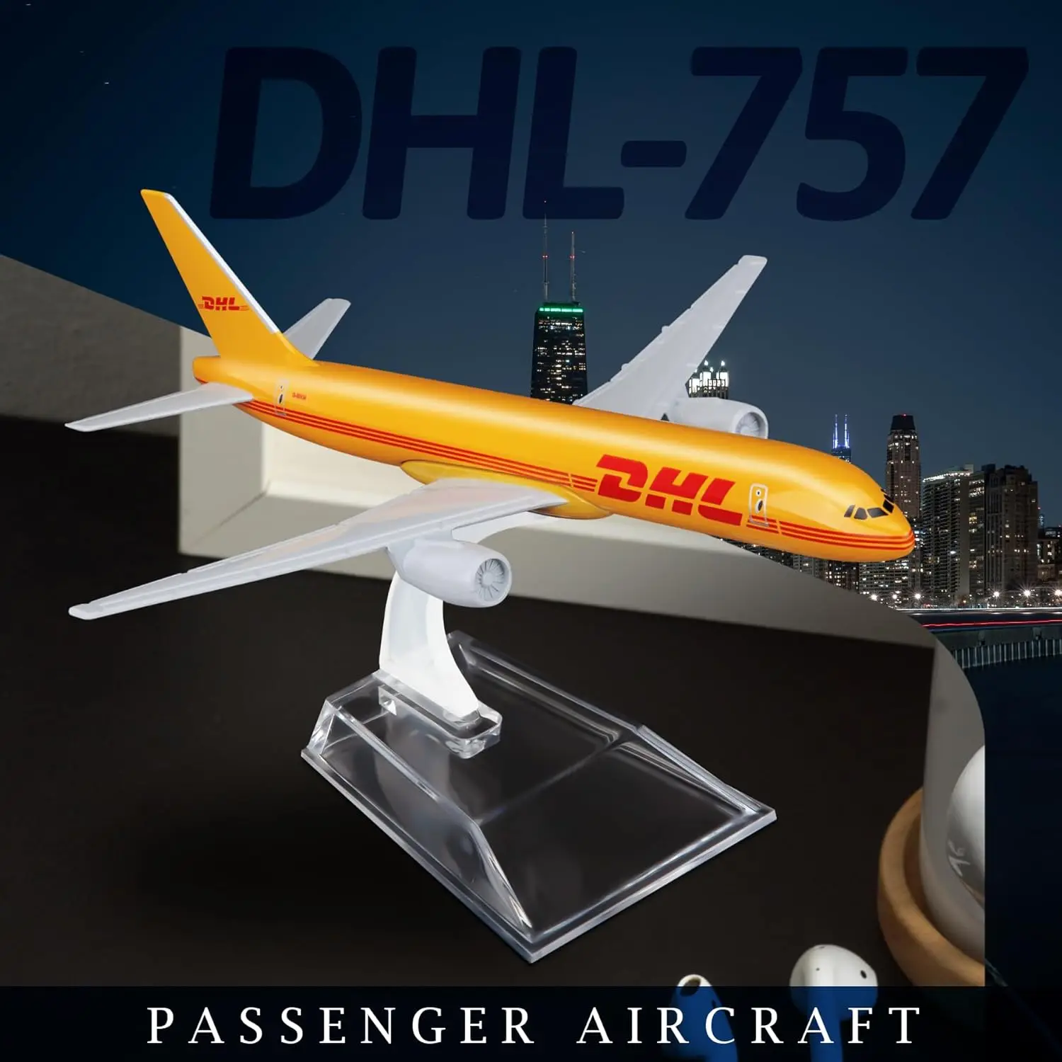 DHL B757 Scale Model Aircraft 16cm 1:400 2 DHL B757 Scale Model Aircraft 16cm 1:400 - Image 2